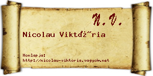 Nicolau Viktória névjegykártya